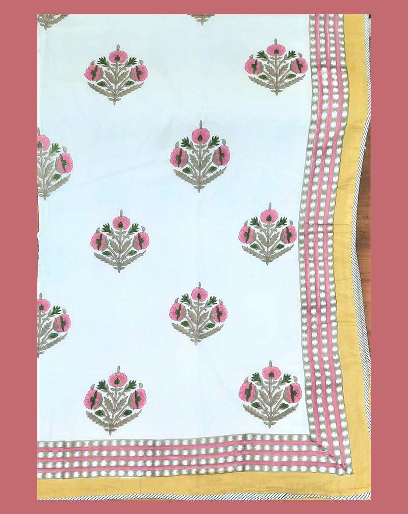 Jaipuri Hand Block Printed Reversible Cotton AC Dohar, 60x90